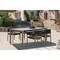 Armen Living Fineline and Doris Indoor Outdoor 5 Piece Dining Set in Light Eucalyptus Wood SETFLDILT5DOCH - alternate 8
